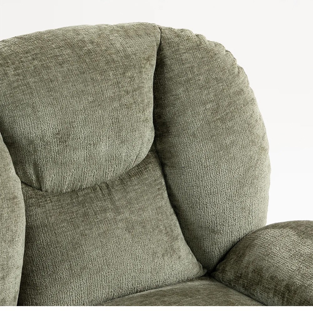 Fauteuil TOPI velours côtelé blanc