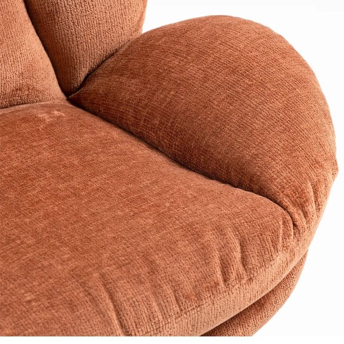 Fauteuil TOPI velours côtelé blanc