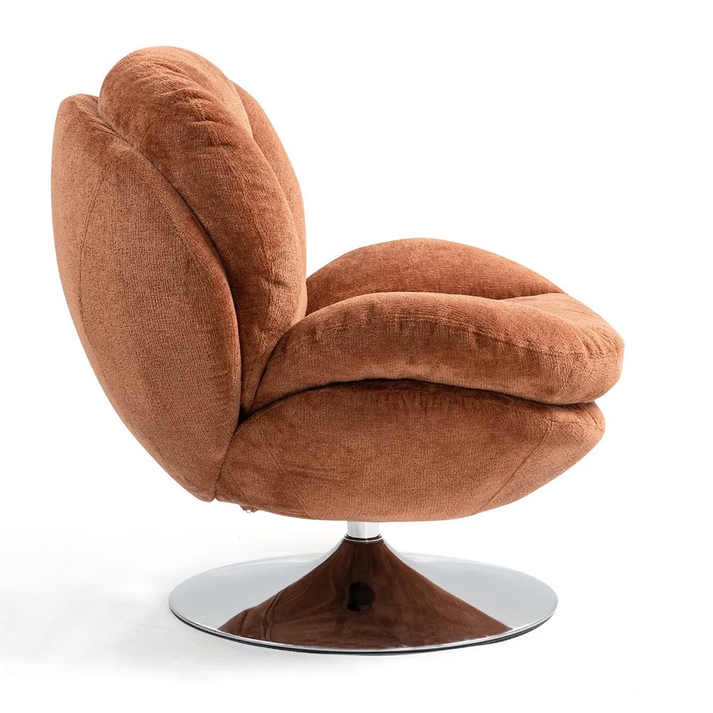 Fauteuil TOPI velours côtelé blanc
