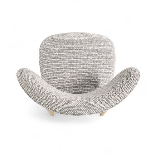 Chaise Dala tissu gris clair