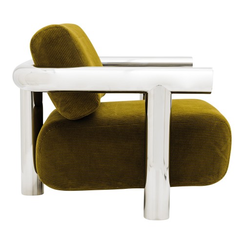 Fauteuil Claude inox poli