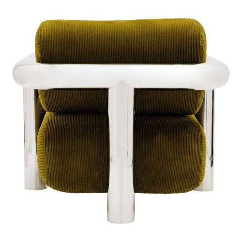 Fauteuil Claude inox poli