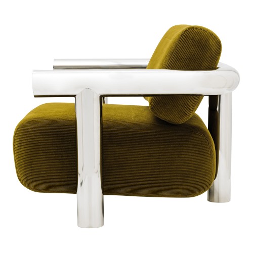 Fauteuil Claude inox poli