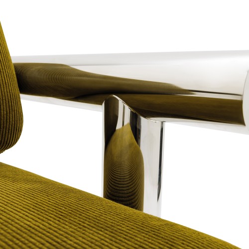 Fauteuil Claude inox poli