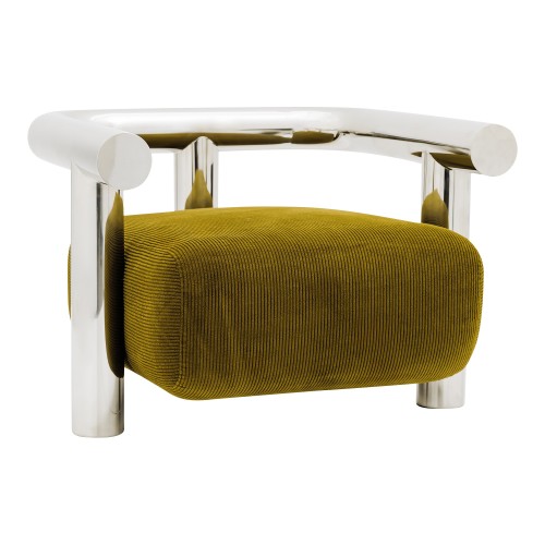 Fauteuil Claude inox poli
