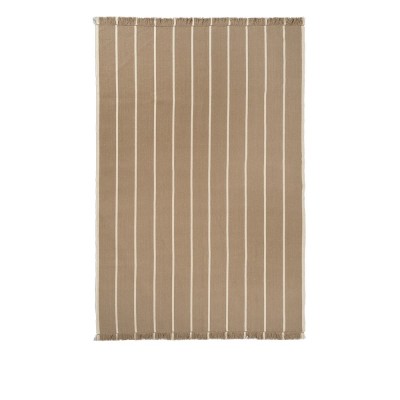 Tapis Kelim Calm -Sable foncé/Blanc cassé