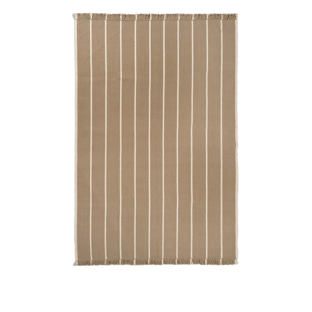 Tapis Kelim Calm -Sable foncé/Blanc cassé