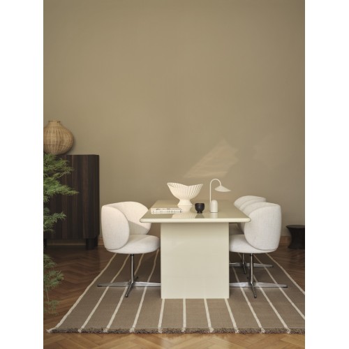 Tapis Kelim Calm -Sable foncé/Blanc cassé