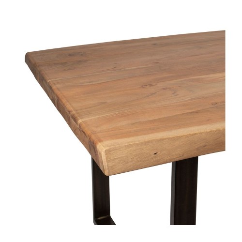 Table à manger FACTORY en acacia massif et pieds en fer noir 200 X 100 X H77CM