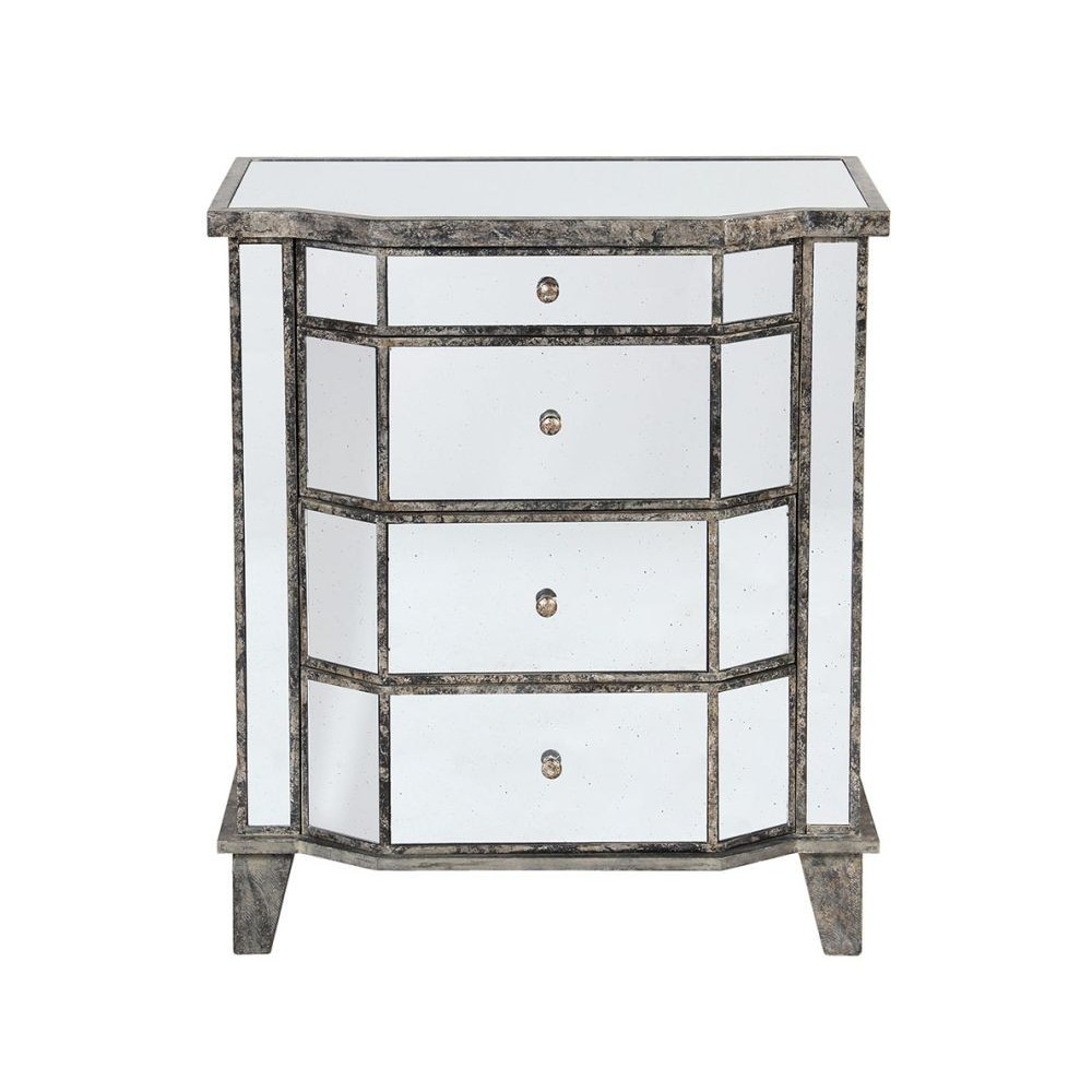 Ordering in wood with patina mirror