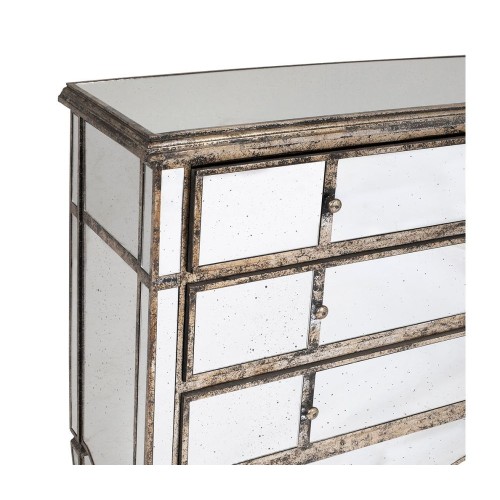 3-drawer chest in patina mirror wood