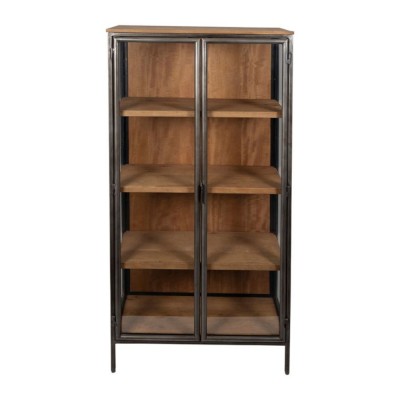 2-TÜRIGER SCHRANK TUCSON NATUR GRAU CÔTE TABLE