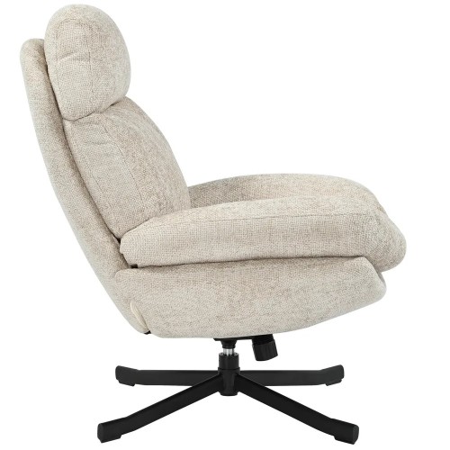 Poltrona reclinabile girevole color taupe - CHILL