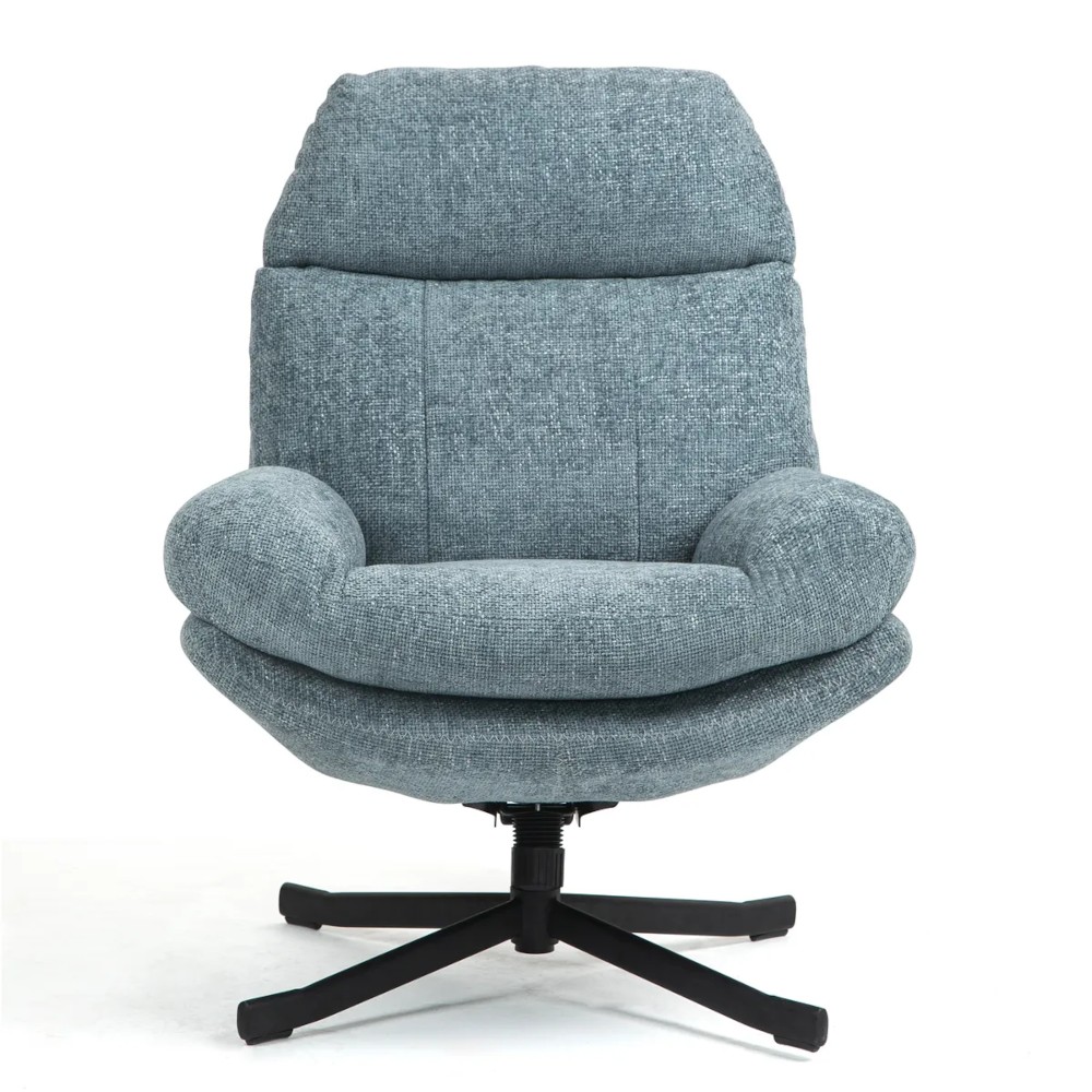 Fauteuil inclinable pivotant bleu clair - CHILL