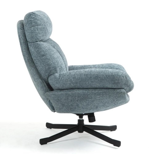Light blue swivel recliner - CHILL