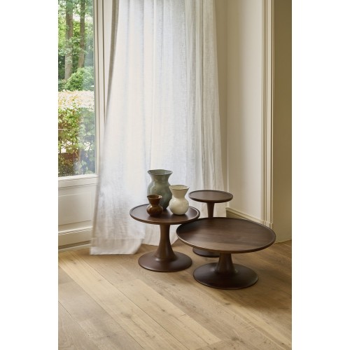 Seraph bijzettafel- DIA 31 x H 42 cm- donker hout