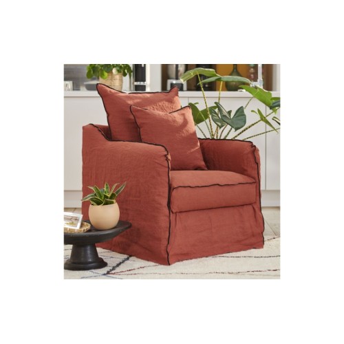 Linen armchair Cap Ferret 75 cm (edge to edge) Moodntone