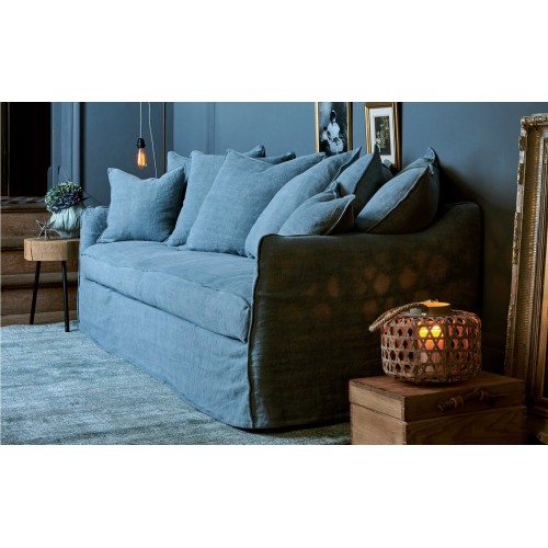 Cap Ferret Leinen Batard-Sofa 3-Sitzer (Rand an Rand) Moodntone