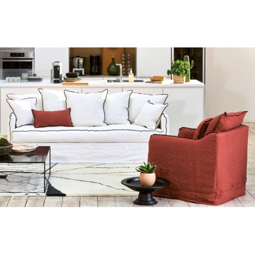 Bettsofa aus Leinen Cassis 2-Sitzer Moodntone