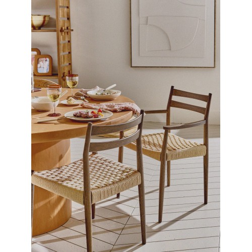 Chaise MINOU en bois de frêne - Noyer