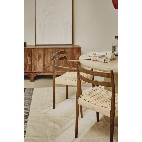 Chaise MINOU en bois de frêne - Noyer