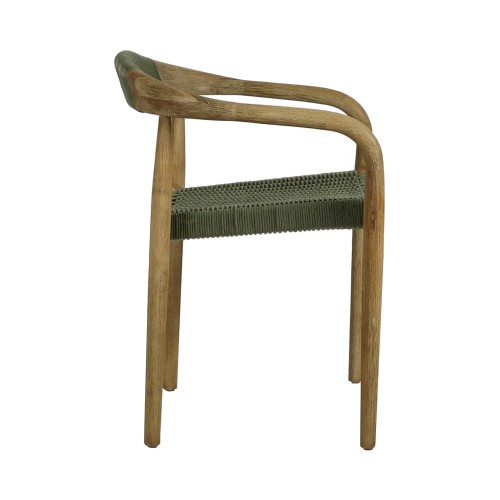 Chaise MIRA en bois d'accacia - Vert