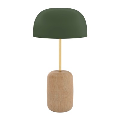 Table lamp Nina, brass stem/slate grey shade