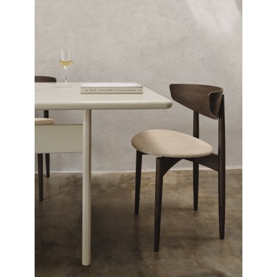 Chaise Herman- Hêtre teinté foncé/ bouclé doux 2