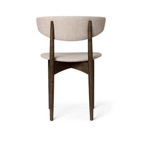 Chaise Herman- Hêtre teinté foncé/ revêtement en tissus bouclé doux
