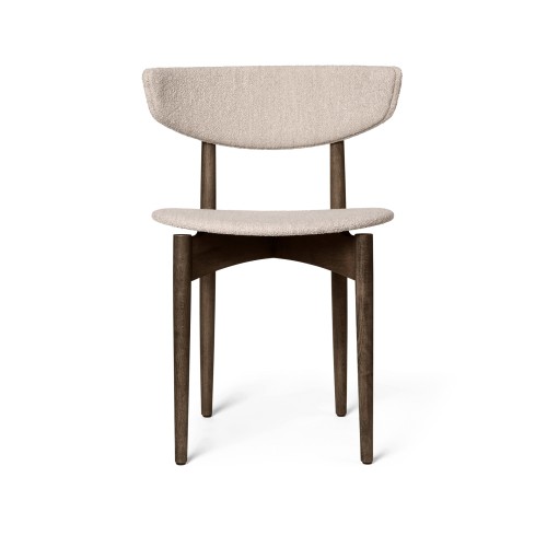 Chaise Herman- Hêtre teinté foncé/ revêtement en tissus bouclé doux