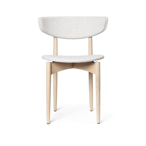 Chaise Herman- Hêtre blanc / revêtement en tissus bouclé doux
