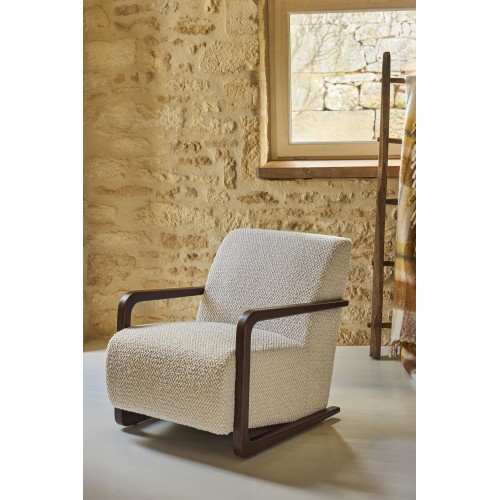 SILLÓN NAROBI ECRU 64.5X85.5XH71CM BOUCLETTE