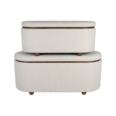 Banc coffre ALPINIA blanc X2