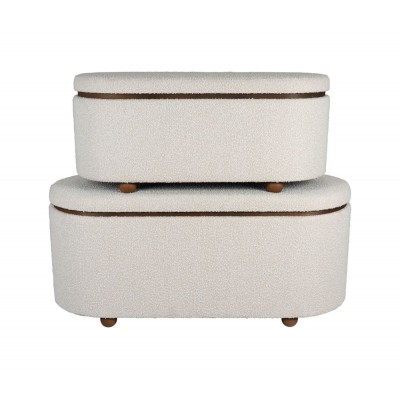 Banc coffre ALPINIA blanc X2 CÔTE TABLE