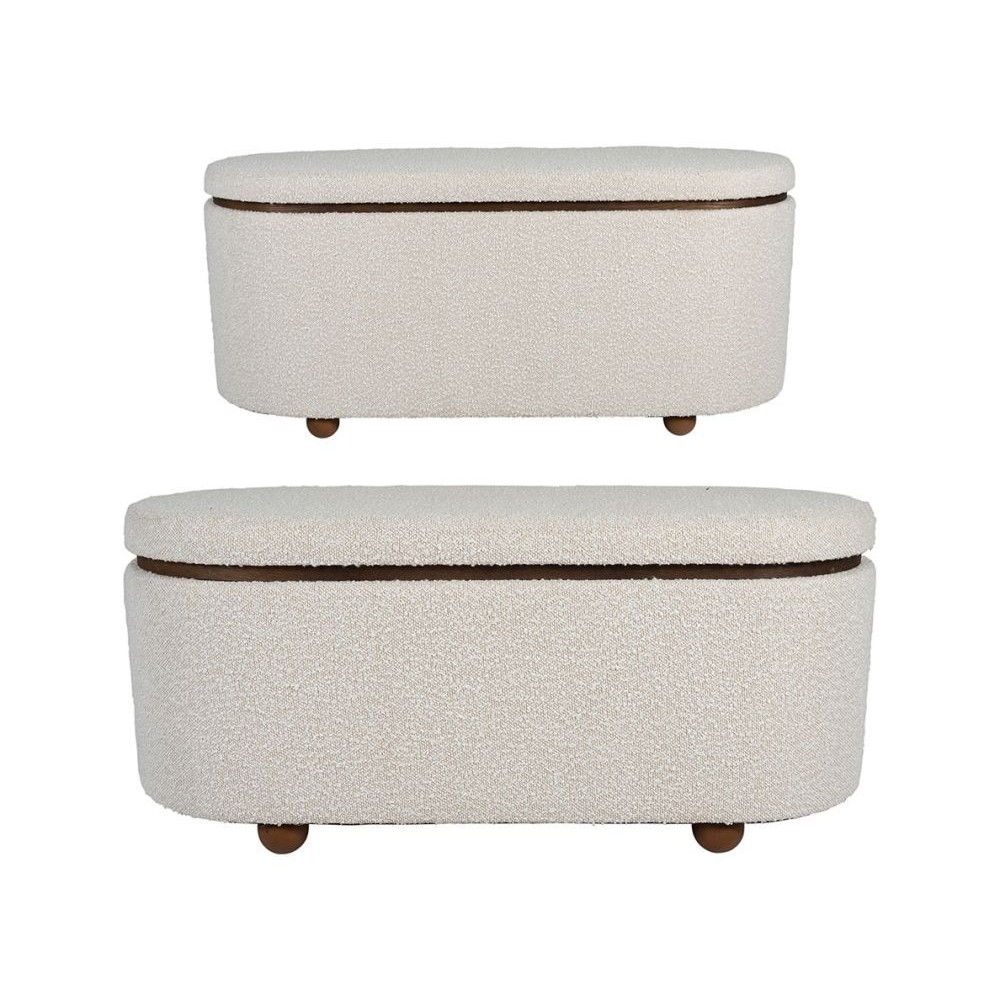 Banc coffre ALPINIA blanc X2