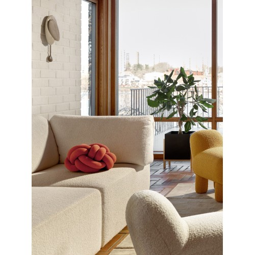 Coussin Knot orange rouge