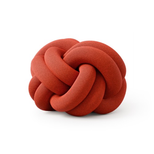Coussin Knot orange rouge
