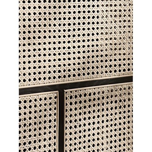 Air low dressoir zwart & riet Design House Stockholm