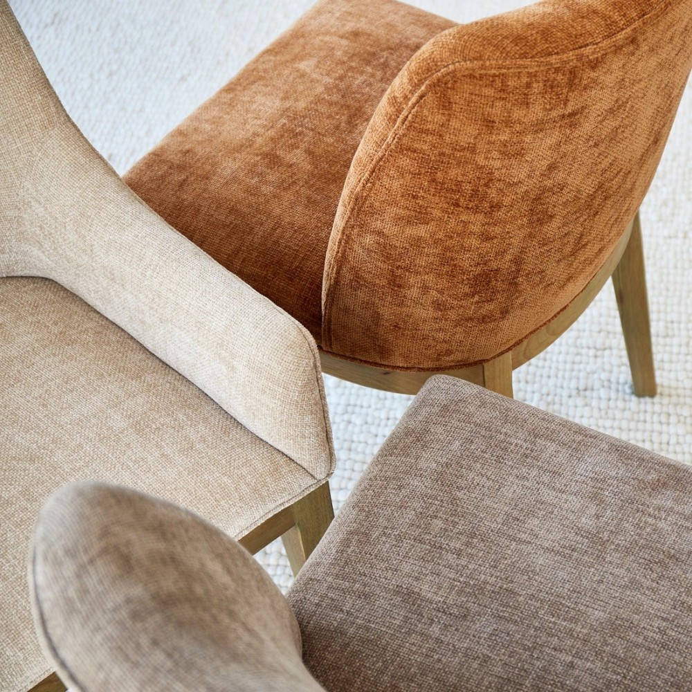 Chaise de salle à manger avec accoudoirs Whistler, beige