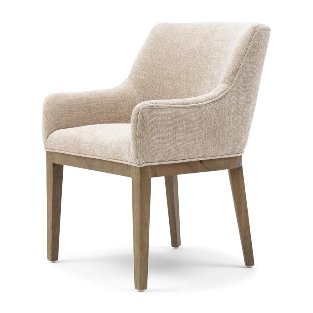 Chaise de salle à manger avec accoudoirs Whistler, beige