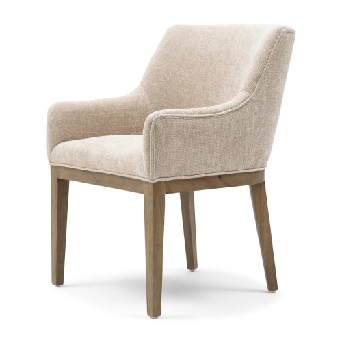 Chaise de salle à manger avec accoudoirs Whistler, beige