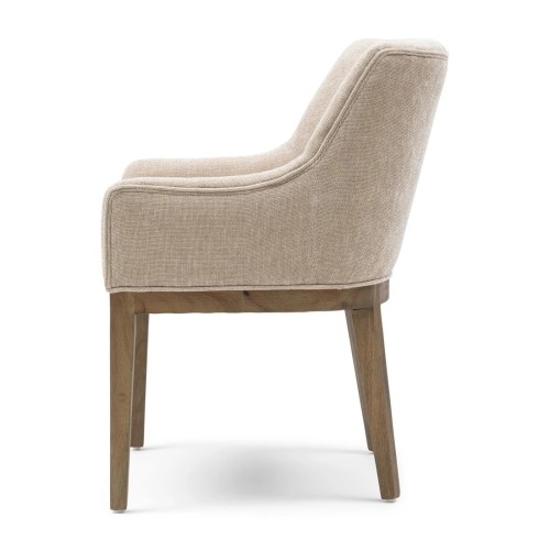 Chaise de salle à manger avec accoudoirs Whistler, beige