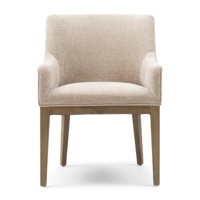 Chaise de salle à manger avec accoudoirs Whistler, beige