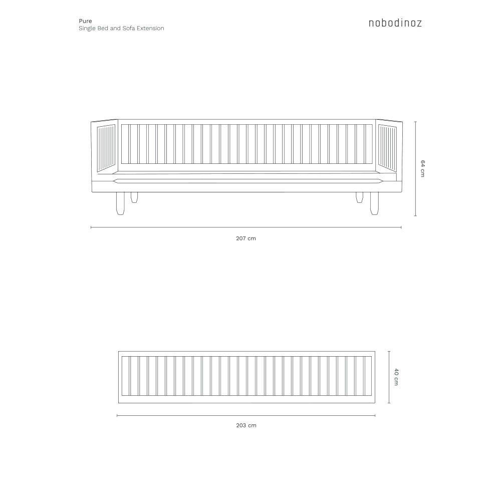 Kit d'extension canapé Pure en chêne massif