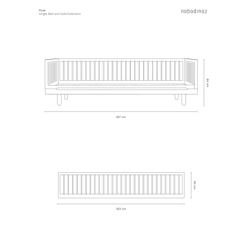 Kit d'extension canapé Pure en chêne massif