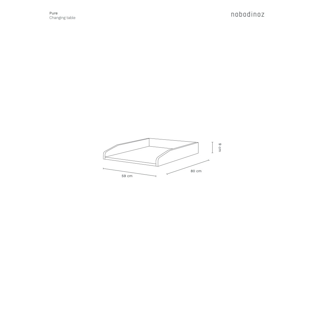 Table à langer Pure en chêne massif