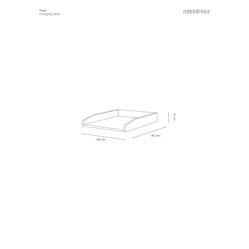 Table à langer Pure en chêne massif