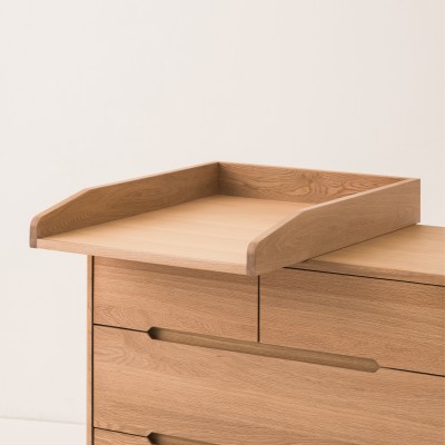 Table à langer Pure en chêne massif Nobodinoz