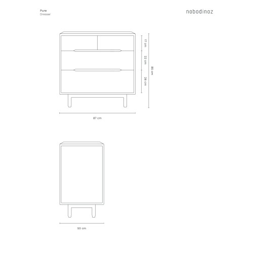 Kommode Pure aus massiver Eiche