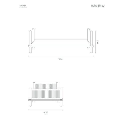 Latitude juniorbed van massief eikenhout